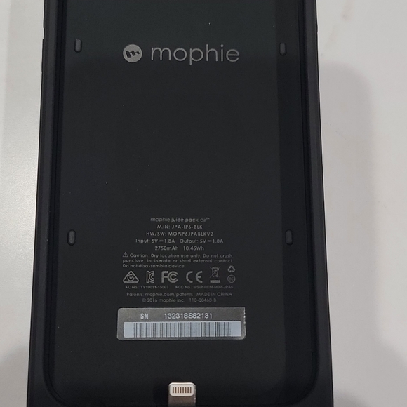 Mophie Juice Pack Air 100% -  iPhone 6/6s battery case OPEN BOX NEW - Picture 4 of 10